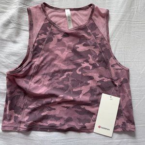 Lululemon Sculpt Tank Cropped* Camo Pink Taupe Camo Multi